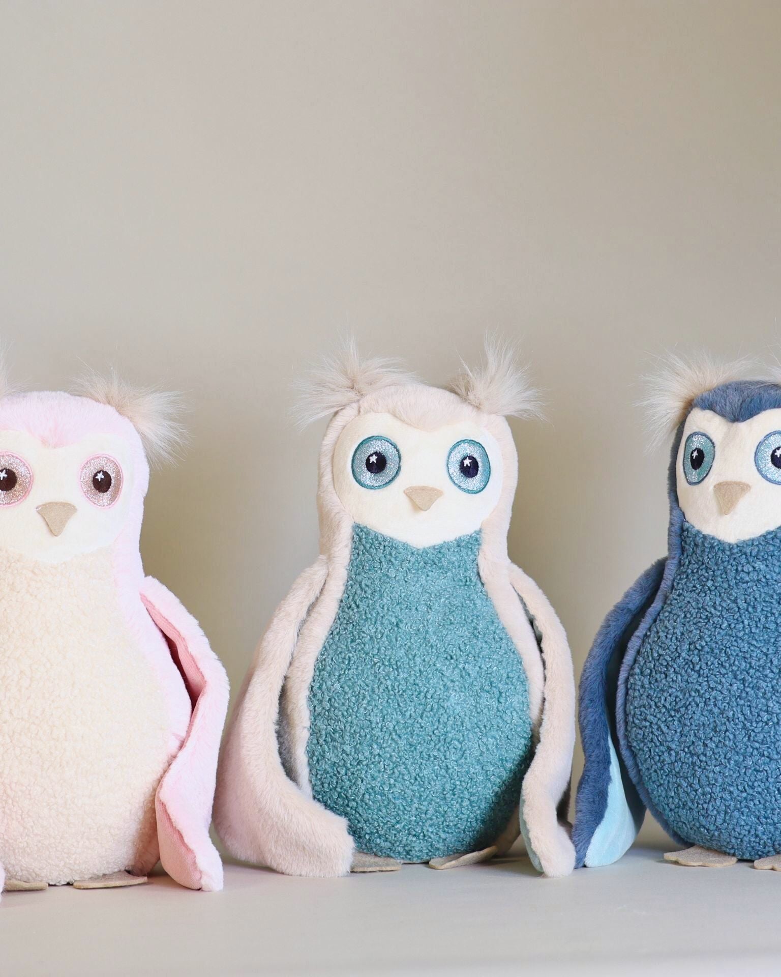 Peluche Ginette La Chouette Beige