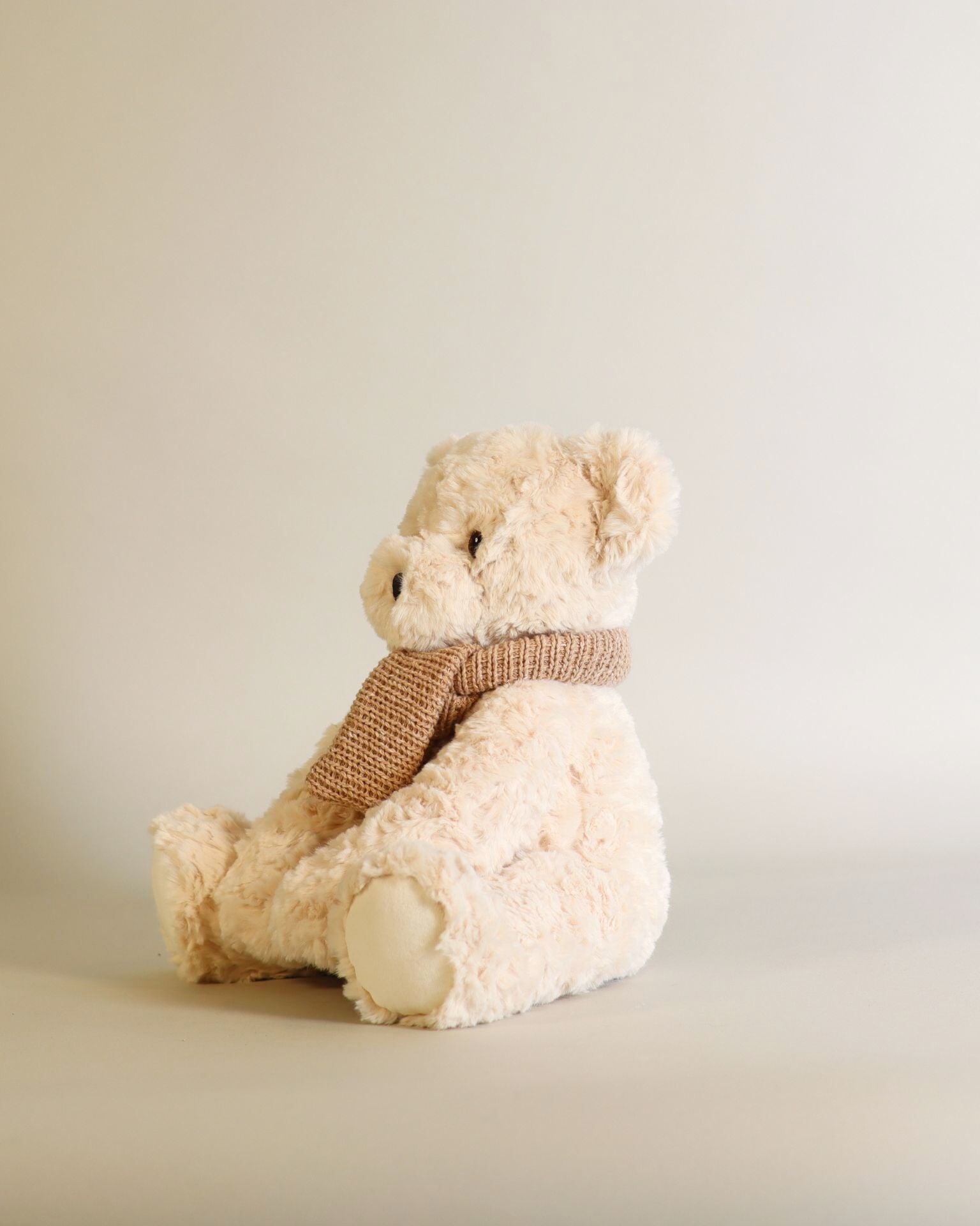 Peluche Ours Harold Ivoire - Echarpe Beige