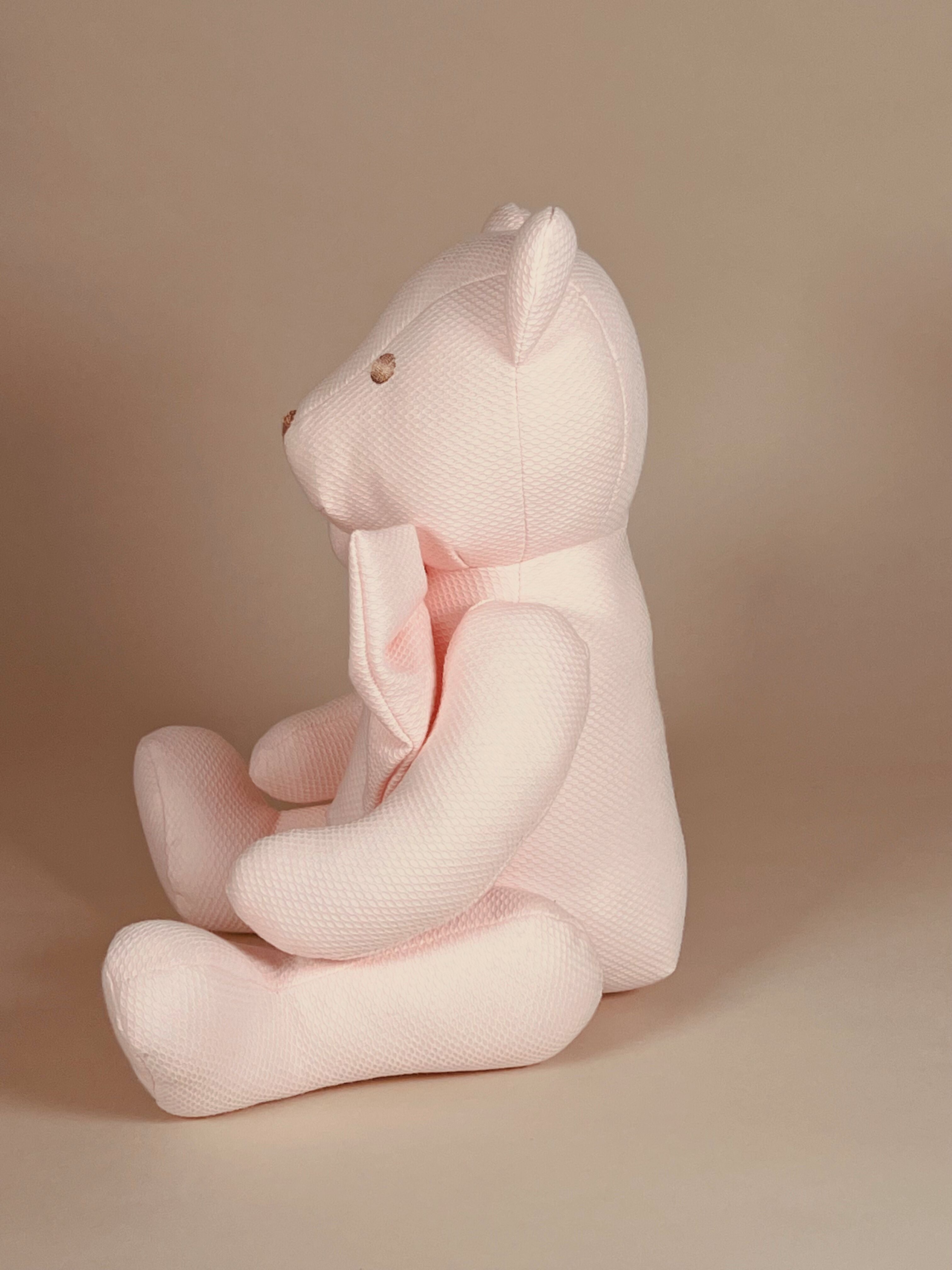 Peluche Ours Piqué Rose