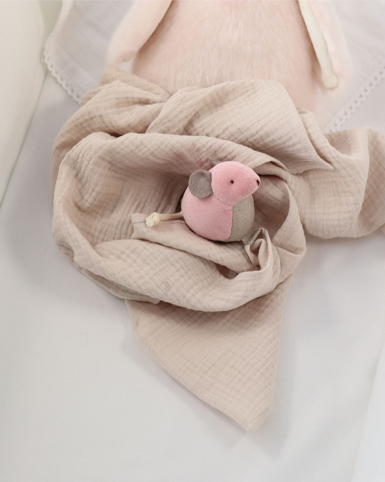 Doudou Lange Souris Rose