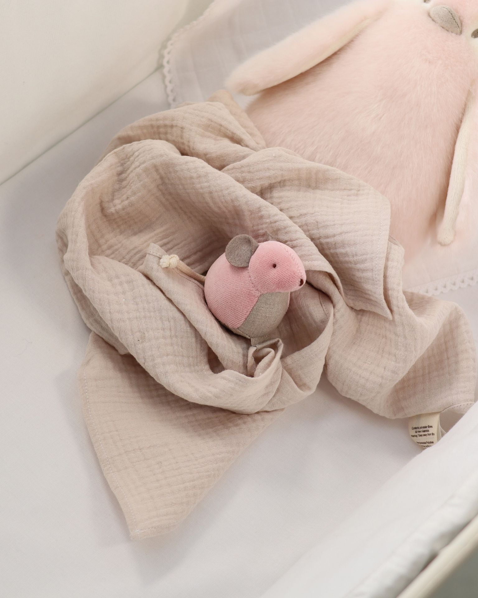 Doudou Lange Souris Rose