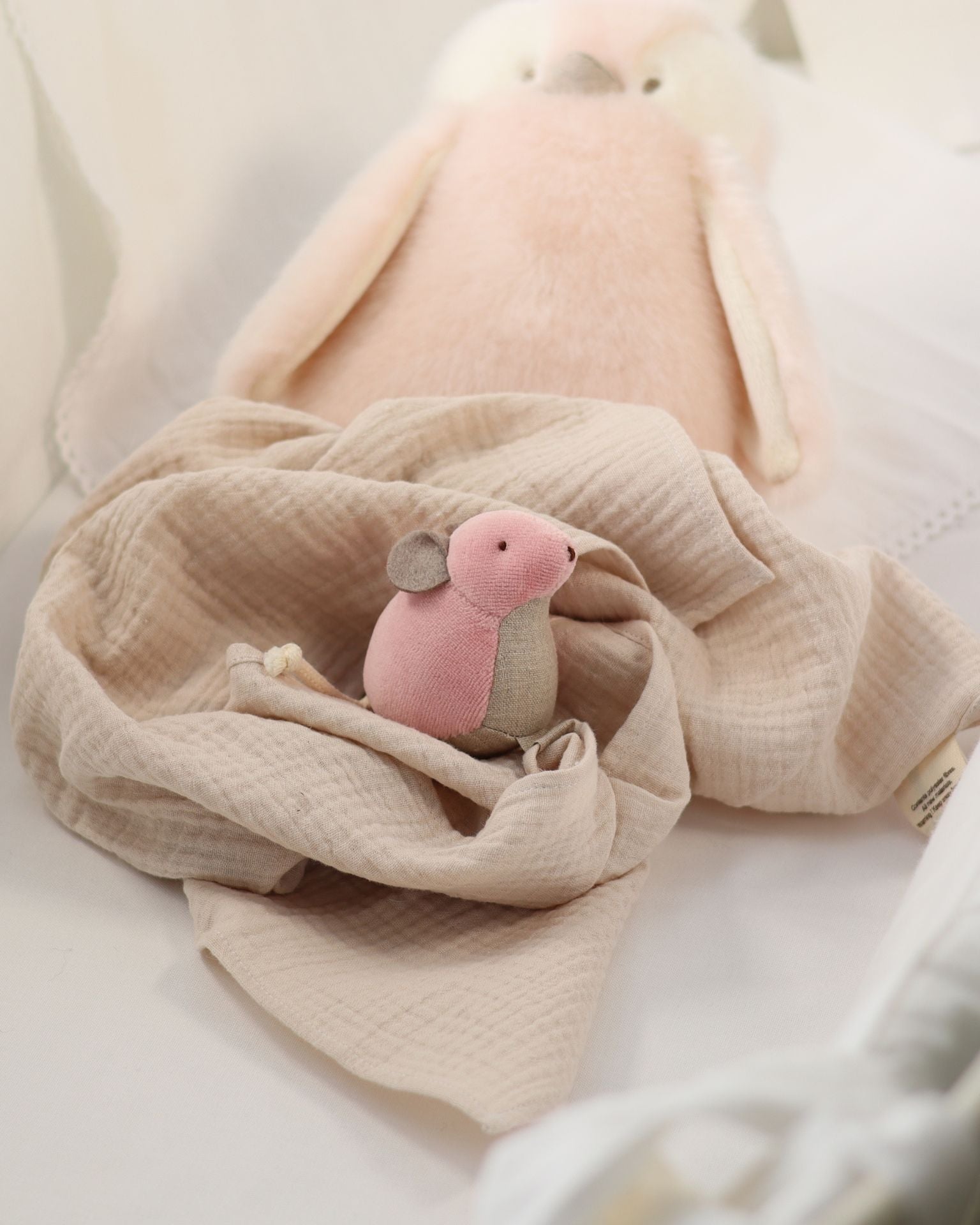 Doudou Lange Souris Rose
