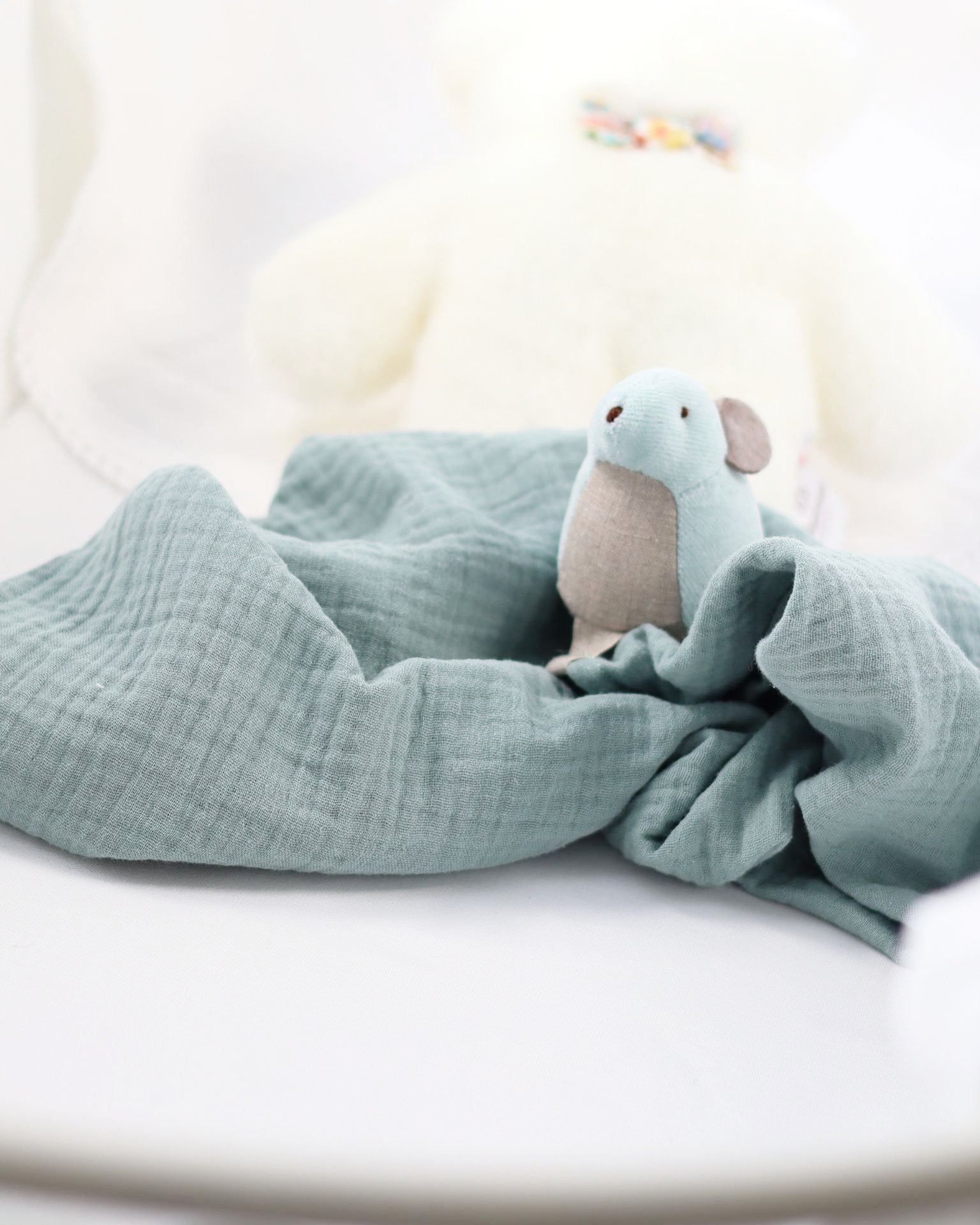Doudou Lange Souris Vert Céladon