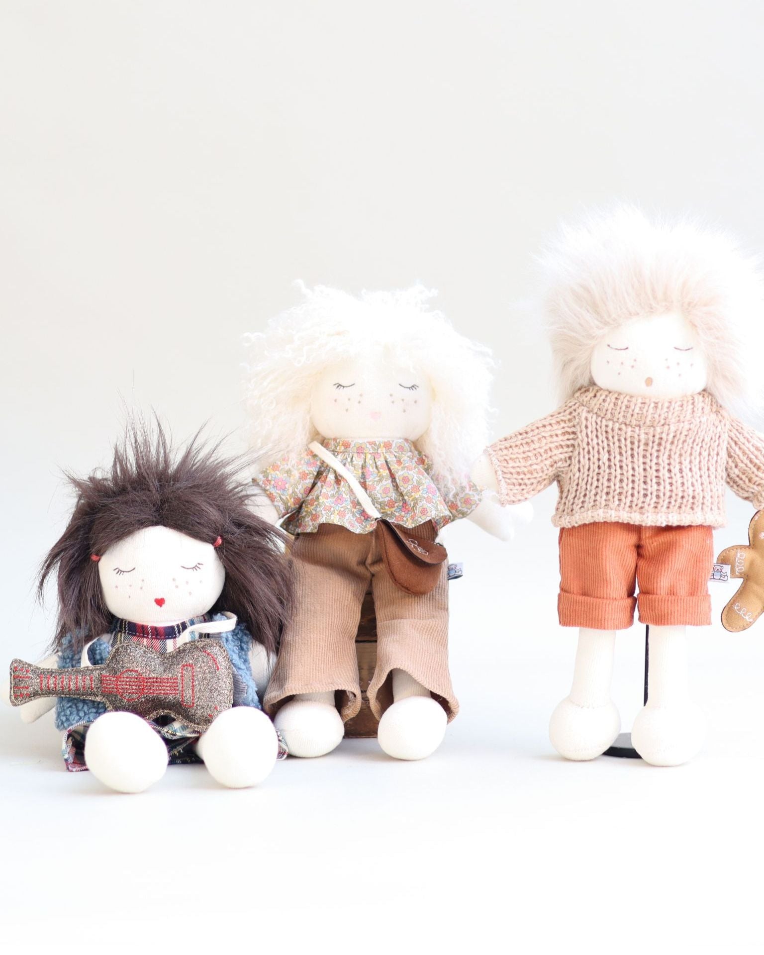 Poupées en tissu Les 3 complices