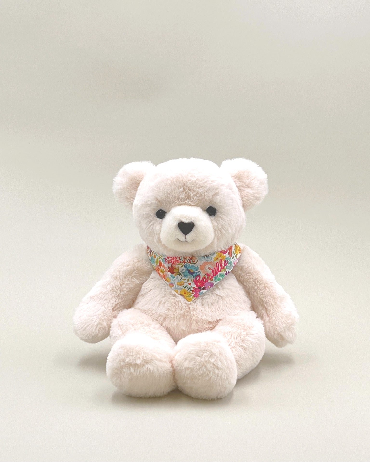 Peluche Ours Maurice Beige Liberty Fushia