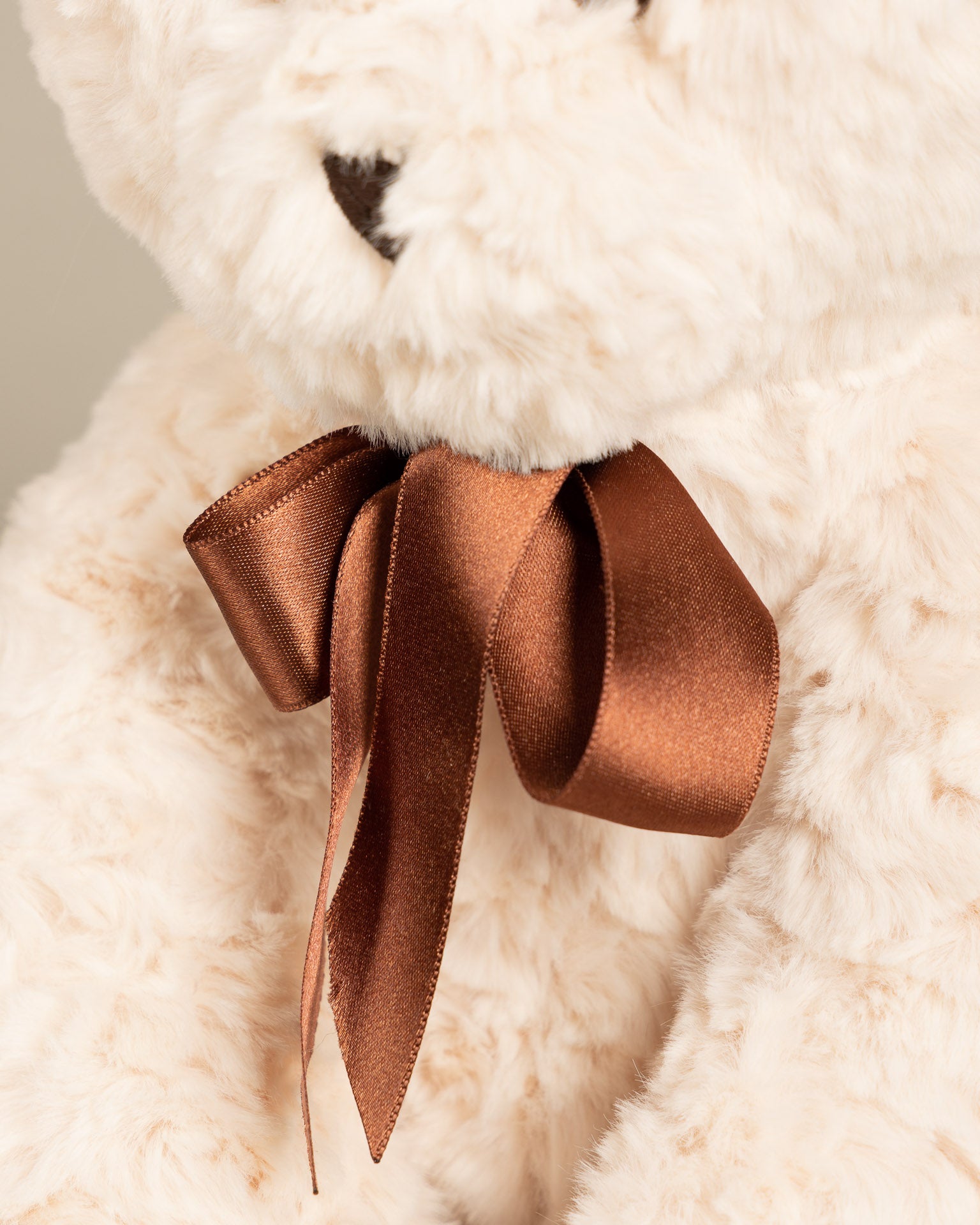 Peluche Ours Harold Ivoire - Ruban Satin