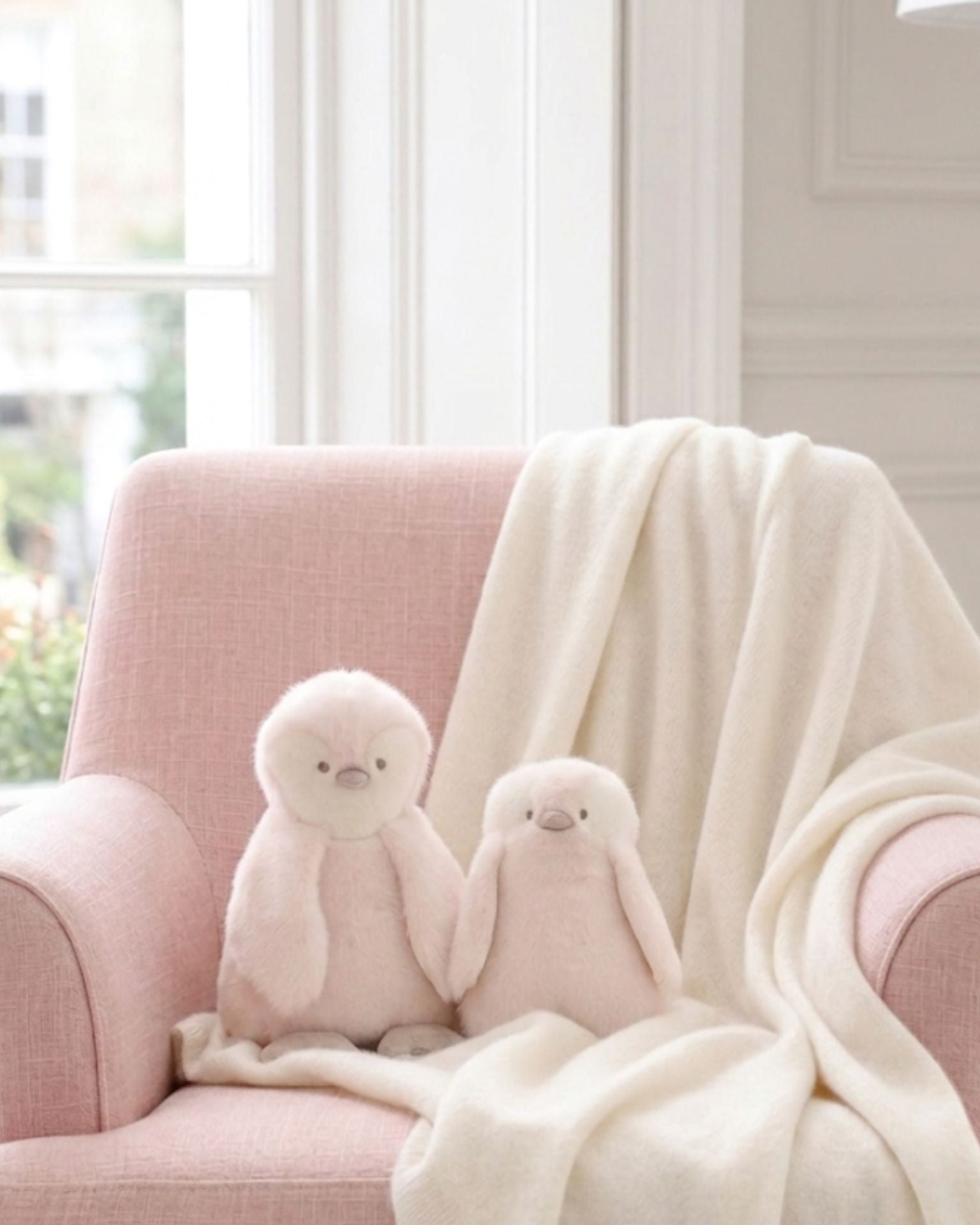 Peluche Victor Le Pingouin Rose