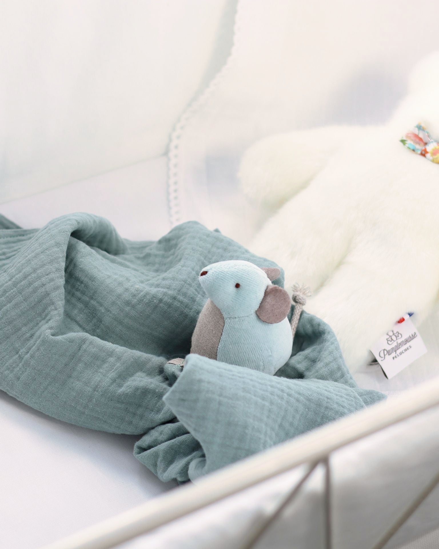 Doudou Lange Souris Vert Céladon
