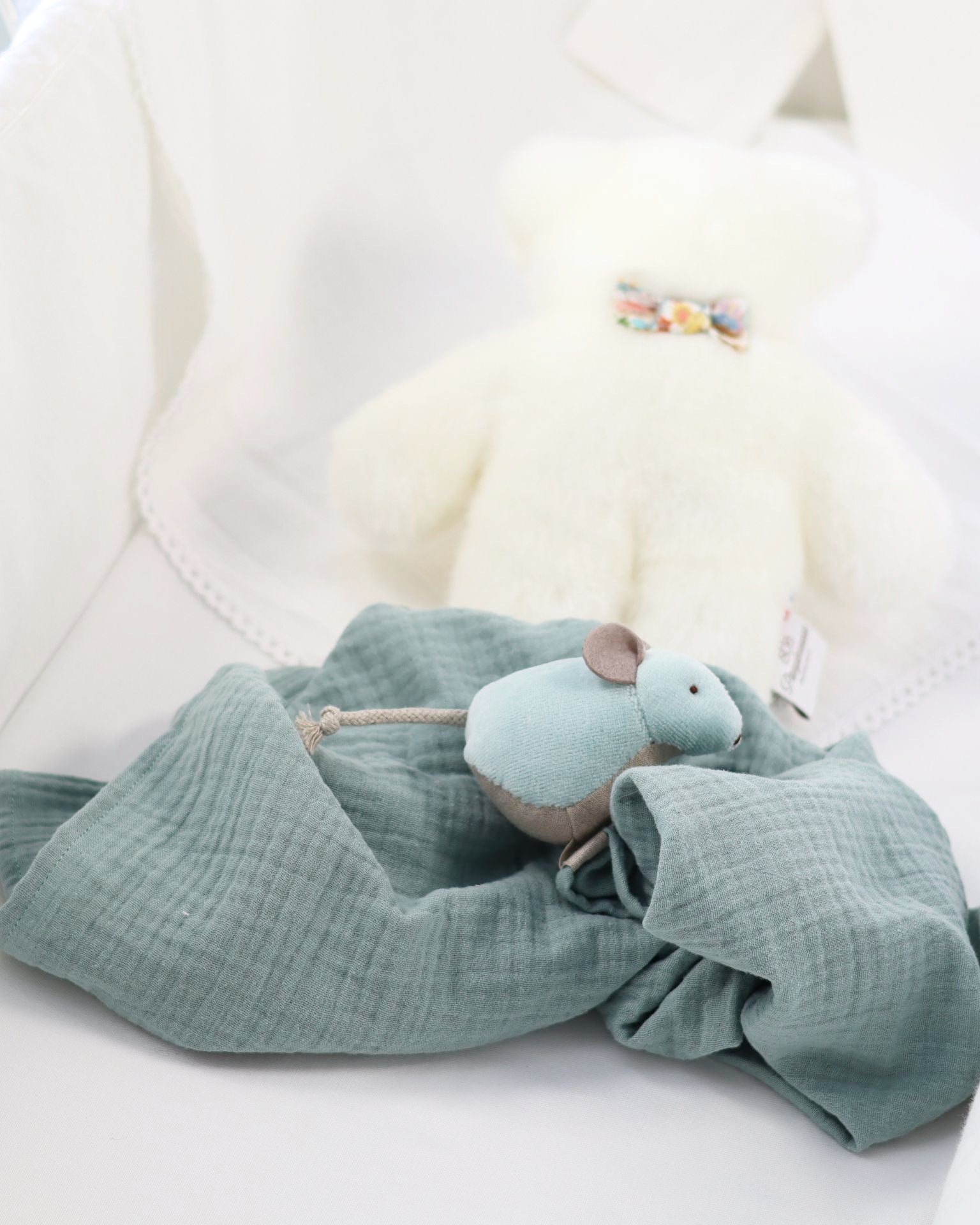 Doudou Lange Souris Vert Céladon