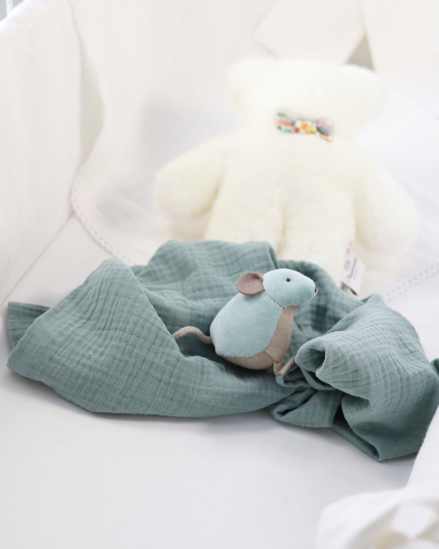 Doudou Lange Souris Vert Céladon