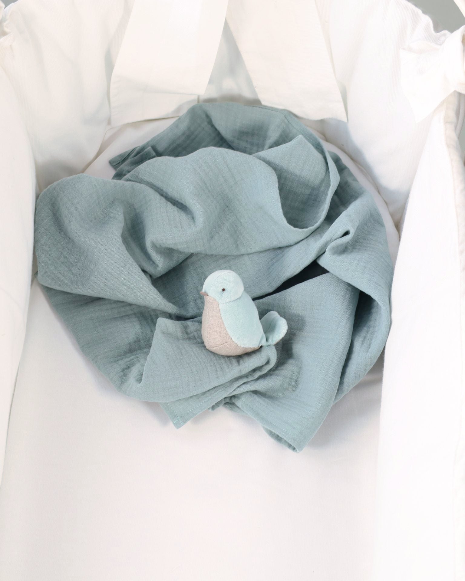 Celadon Green Bird Blanket