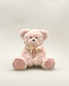 Peluche Ours Harold Rose Poudré - Ruban Satin