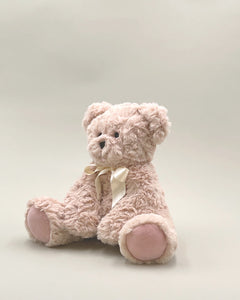 Peluche Ours Harold Rose Poudré - Ruban Satin