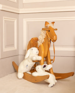 Lapin en Peluche Martin  Blanc Ecossais