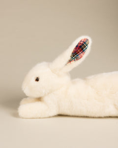 Lapin en Peluche  Martin Beige Ecossais