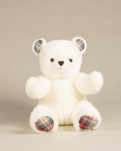 Peluche Grand Ours Robert Blanc Ecossais