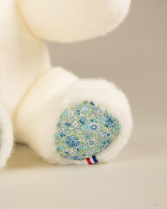 Peluche Grand Ours Robert Blanc Liberty Bleu