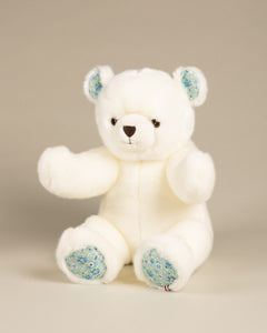 Peluche Grand Ours Robert Blanc Liberty Bleu