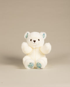 Peluche Petit Ours Robert Blanc  Liberty bleu
