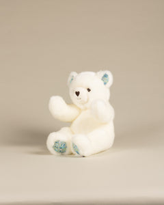 Peluche Petit Ours Robert Blanc  Liberty bleu