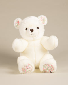 Peluche Grand Ours Robert Blanc Liberty Rose