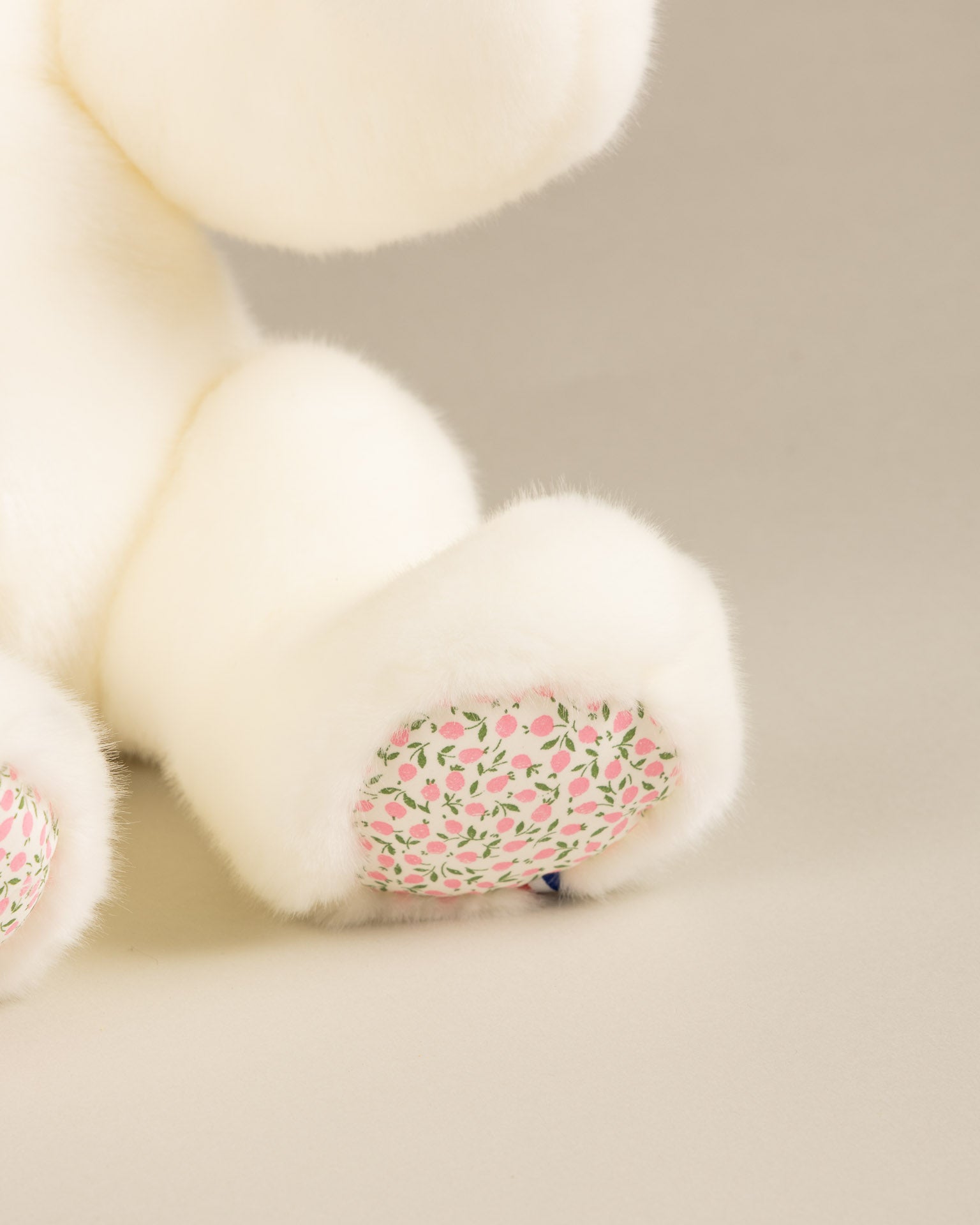 Peluche Grand Ours Robert Blanc Liberty Rose