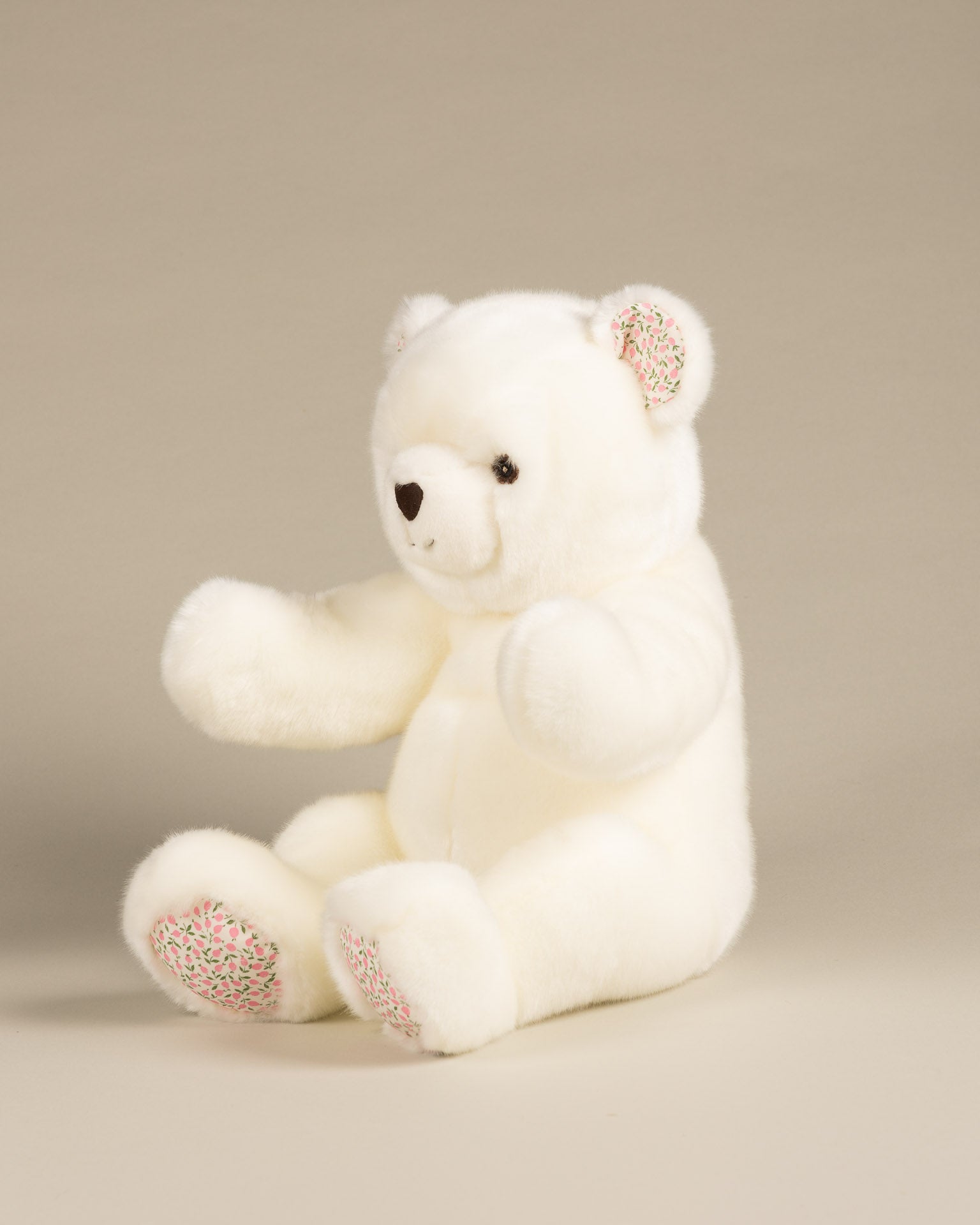 Peluche Grand Ours Robert Blanc Liberty Rose