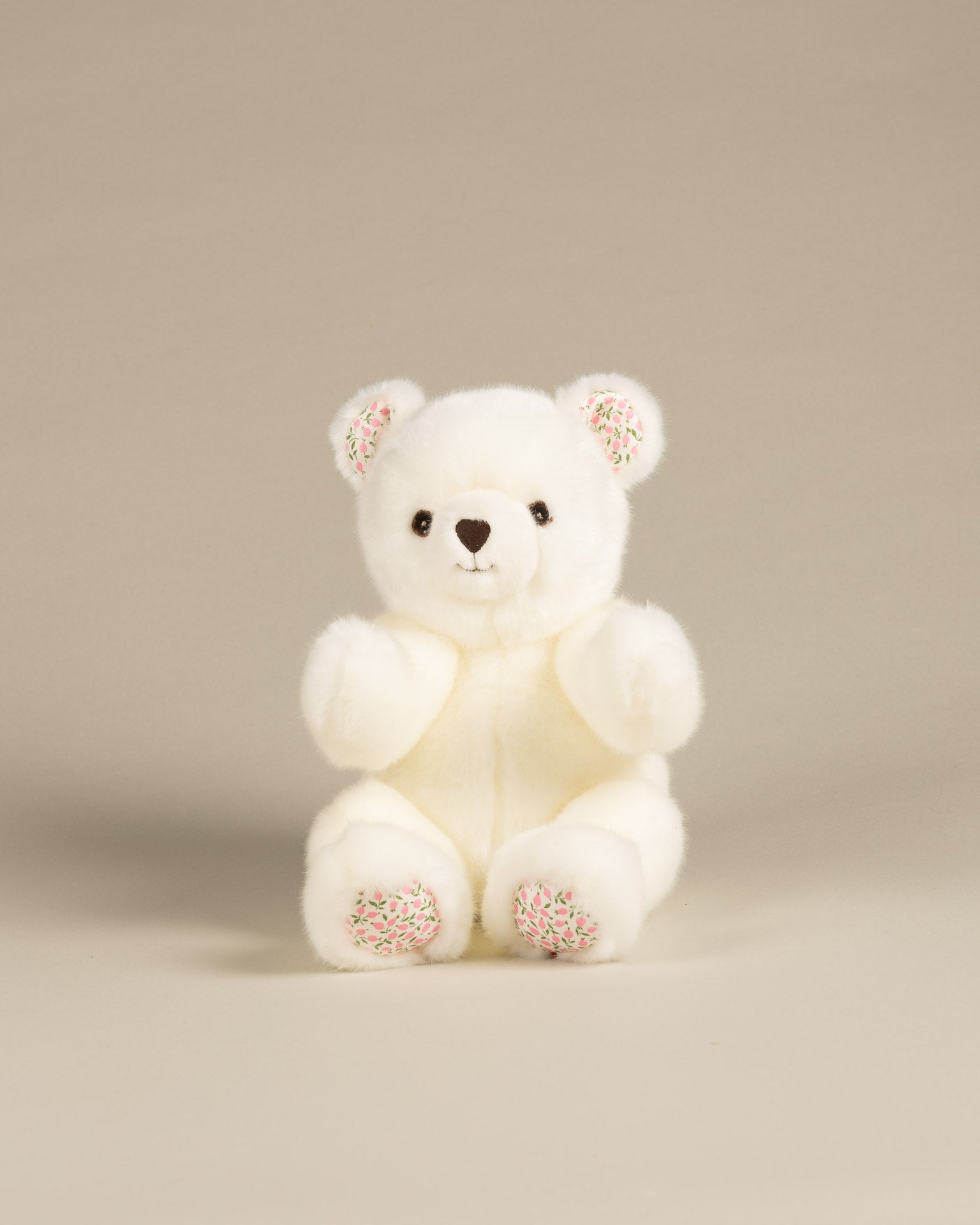 Peluche Petit Ours Robert Blanc Liberty Rose