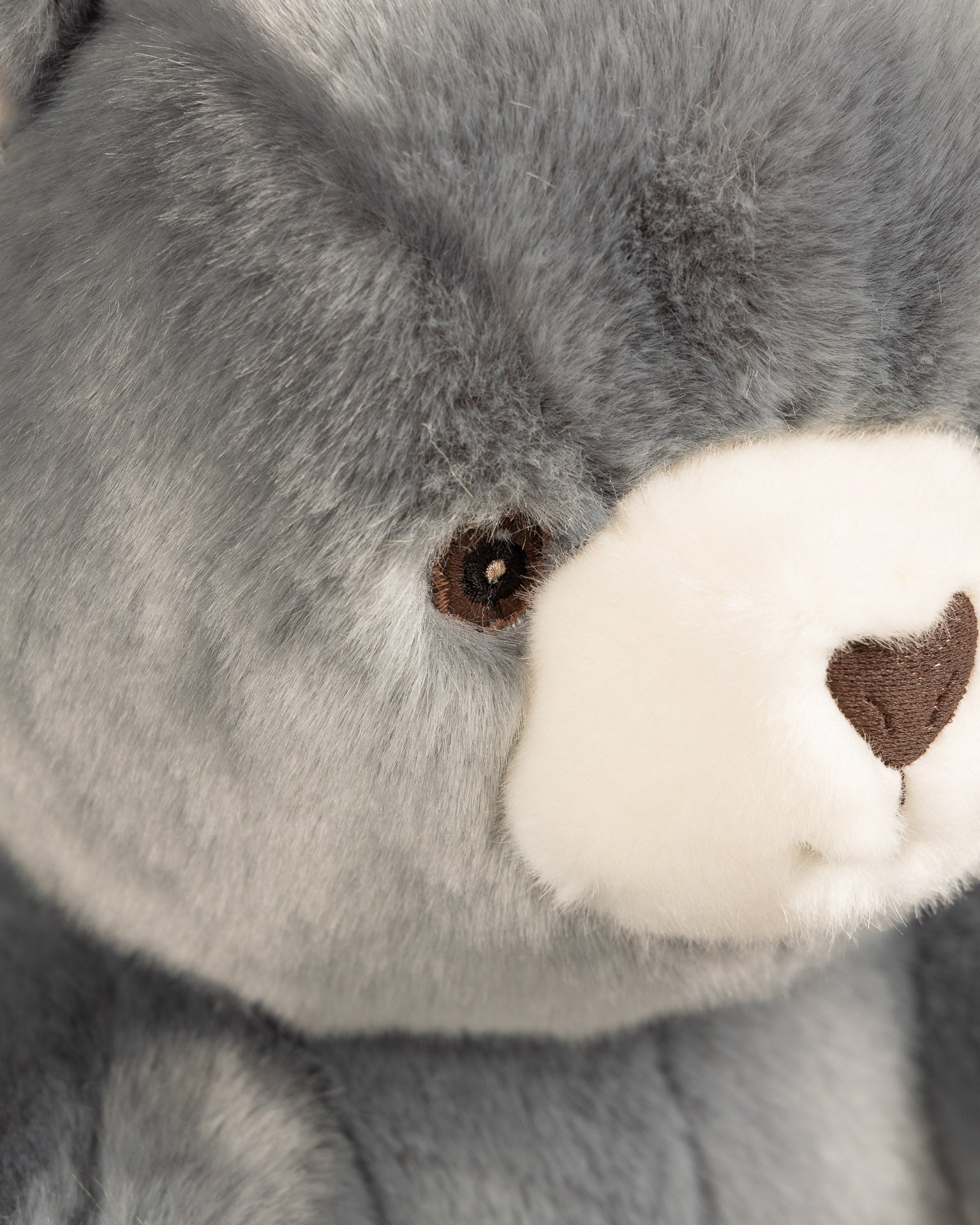 Peluche Grand Ours Robert Bleu Gris Ecossais
