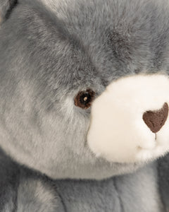 Peluche Grand Ours Robert Bleu Gris Ecossais