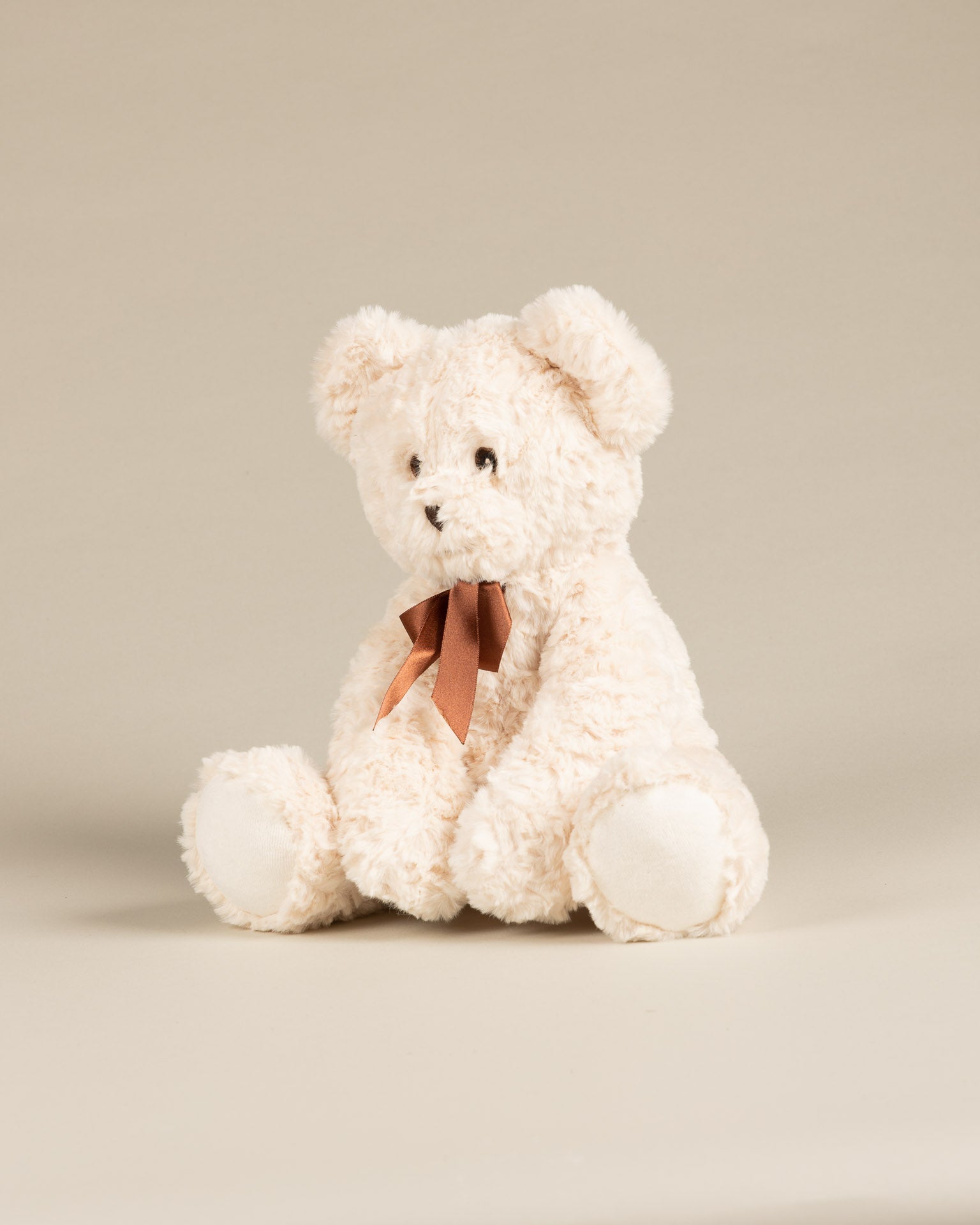 Peluche Ours Harold Ivoire - Ruban Satin