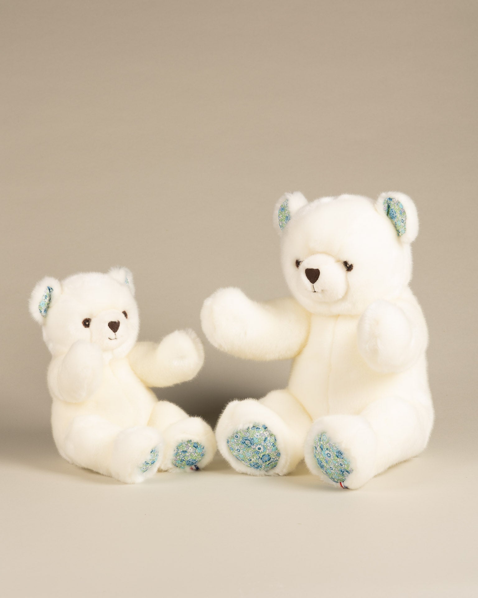 Peluche Grand Ours Robert Blanc Liberty Bleu
