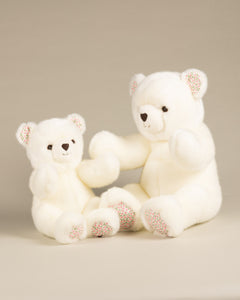 Peluche Grand Ours Robert Blanc Liberty Rose